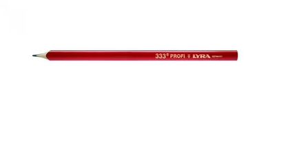 CRAYON DE CHARPENTIER LYRA TAILLÉ ROUGE 24 CM EN ÉTUI DE 12 - 4332111