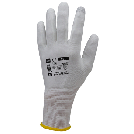 Gant EUROLITE P400 blanc - COVERGUARD - 1PULD40