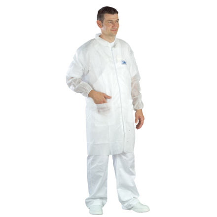 Blouse WHITE SPP COAT blanc avec poches - glissière - COVERGUARD - MO41125