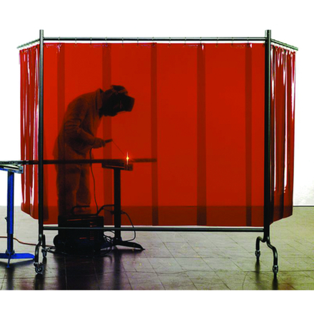 Rideau de soudage 3 volets LANSFLEX 4000 rouge - COVERGUARD - 66944