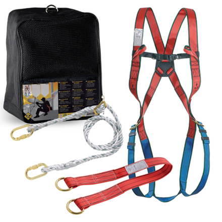 Kit de retenue harnais 2 points + longe réglable + sangle d'ancrage - COVERGUARD - 71610