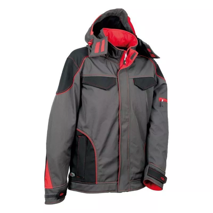 Veste Softshell TECKA anthracite/noir/rouge - Taille standard - COFRA - V415-0-04