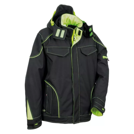 Veste Softshell TECKA noir/vert citron - Taille standard - COFRA - V415-0-05