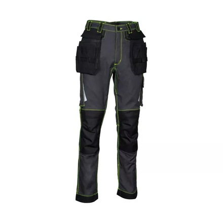 Pantalon Multipoche GONDOMAR antr./noir/vert citron  - Jambes courtes - COFRA - V486-0-04