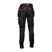 Pantalon Multipoche GONDOMAR noir/rouge - Jambes courtes - COFRA - V486-0-05