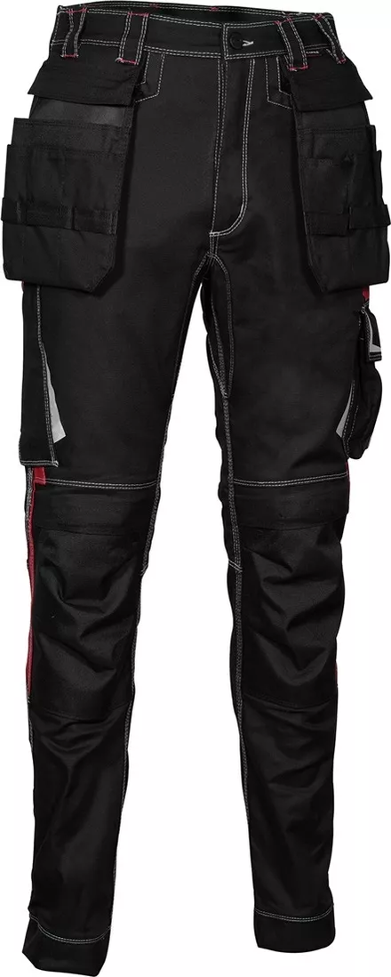 Pantalon Multipoche GONDOMAR noir/rouge - Taille standard - COFRA - V486-0-05