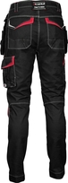 Pantalon Multipoche GONDOMAR noir/rouge - Taille standard - COFRA - V486-0-05