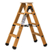 Escabeau double accès bois CENTAURE 2x3 marches + tablette - 483603