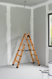Escabeau double accès bois CENTAURE 2x5 marches + tablette - 483605