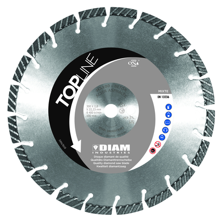 DISQUE DIAMANT Ø350/25 MIXTE DIAM INDUSTRIE - MX100350/25