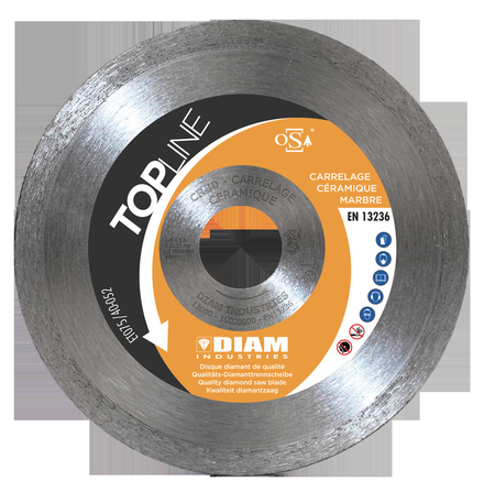 DISQUE DIAMANT TOPLINE Ø350/30-25.4 CARRELAGE - CERAMIQUE - MARBRE DIAM INDUSTRIE - CR80350/30-25