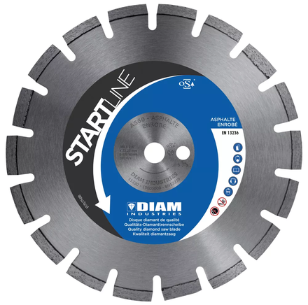 DISQUE DIAMANT Ø230/22.23 ASPHALTE - MATERIAUX ABRASIFS - STARTLINE DIAM INDUSTRIE - AS60230/22