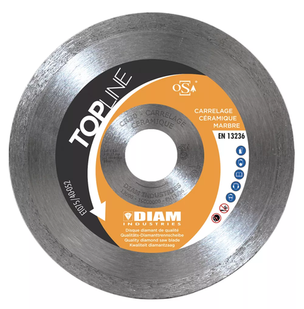 DISQUE DIAMANT TOPLINE Ø125/22.23 CARRELAGE - CERAMIQUE - MARBRE DIAM INDUSTRIE - CR80125/22