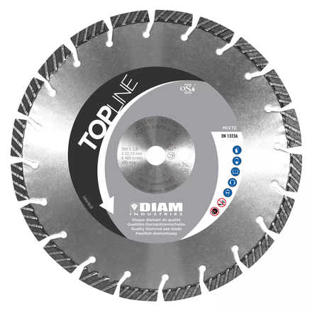 DISQUE DIAMANT Ø300/20 MIXTE DIAM INDUSTRIE - MX100300/20