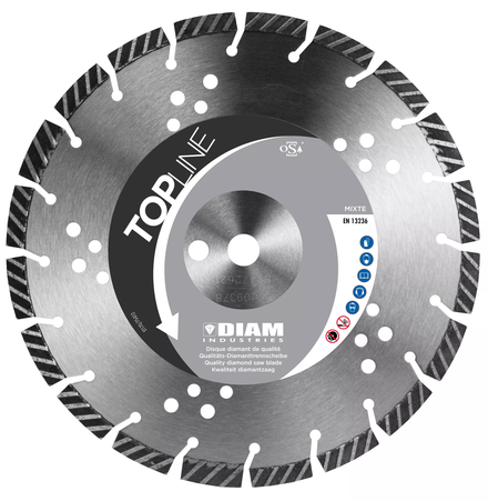 DISQUE DIAMANT MIXTE MX90 Ø400 MM ALÉSAGE 25 ACIER/BÉTON/ASPHALTE DIAM INDUSTRIE 470711