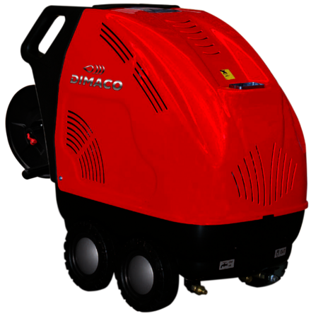Nettoyeur HP électrique eau chaude 1560 l/h 150 b 10 CV avec Enrouleur - DIMACO - DIMACTION26150HWE