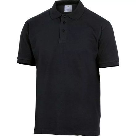 POLO DELTA PLUS MANCHE COURTE NOIR GAMME LEISURE - AGRANO0