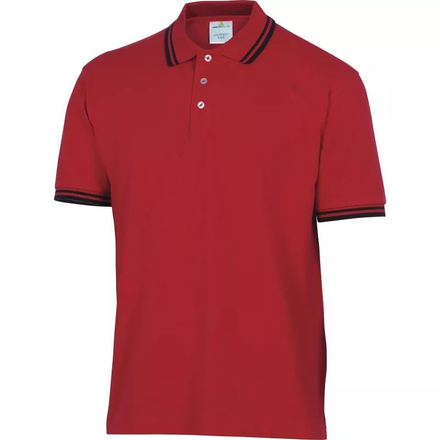 POLO DELTA PLUS MANCHE COURTE ROUGE GAMME LEISURE - AGRARO0