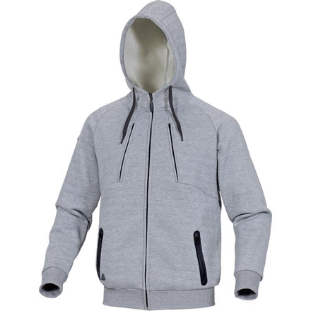 VESTE SWEAT DELTA PLUS MOLLETON POLYESTER/COTON GRIS -ANZIOGR0