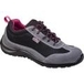 CHAUSSURES BASSES DELTA PLUS CUIR CROUTE VELOURS ET MESH - S1P SRC NOIR FUSHIA - COMOSPNO0
