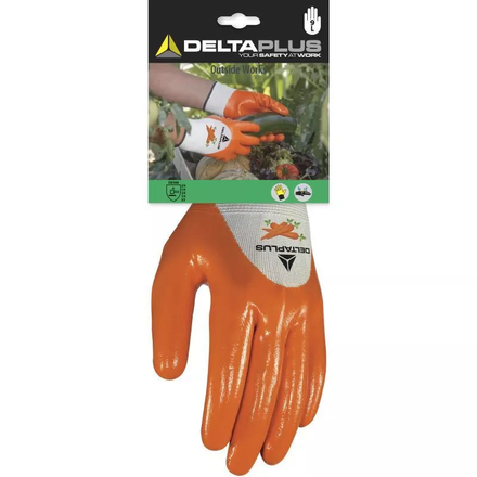 GANTS DELTA PLUS TRICOT POLYESTER / PAUME NITRILE - DPVE715OR00