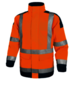 PARKA HAUTE VISIBILITÉ POLYESTER ENDUIT PU-DELTA PLUS-Orange Fluo/Bleu Marine PANOPLY- EASYVIEW -EASYVOR