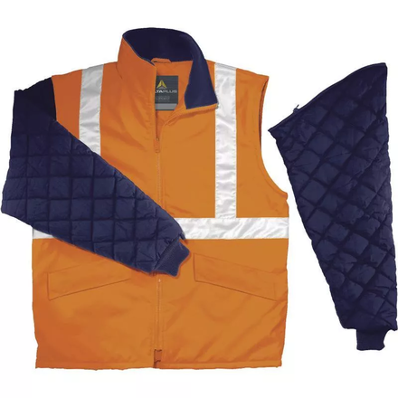 DELTA PLUS - FREEWAY GILET DE SIGNALISATION MANCHES AMOVIBLES ORANGE- FREEWHVOR0