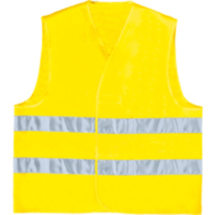 GILET DE SIGNALISATION DELTA PLUS POLYESTER BANDES PARALLELES JAUNE GILP2- GILP2JA0