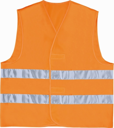 GILET DE SIGNALISATION DELTA PLUS POLYESTER BANDES PARALLELES ORANGE GILP2 - GILP2OR0