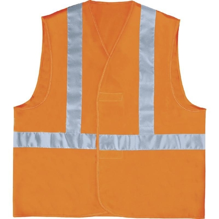 GILET DELTA PLUS HAUTE VISIBILITÉ POLYESTER ORANGE FLUO- MONTAGE BAUDRIER - GILP4OR0