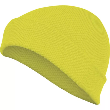 Bonnet jaune fluo double épaisseur tricot acrylique. DELTA PLUS - JURAJATU