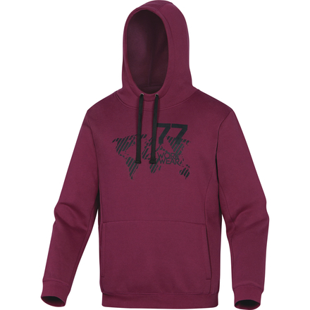 SWEAT DELTA PLUS MOLLETON POLYESTER/COTON LIE DE VIN/NOIR- LECCOLN0