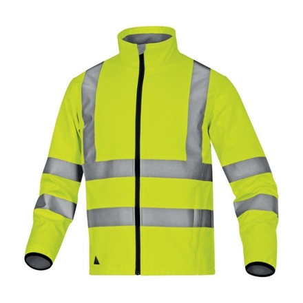 VESTE LEGA DELTA PLUS SOFTSHELL POLYESTER 3 COUCHES LAMINÉES JAUNE FLUO - LEGAJA