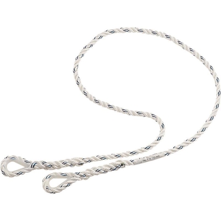 LONGE CORDE TORONNEE Diam. 12, 2 BOUCLES COSSEES - LONGUEUR 1 M 50 DELTA PLUS- LO007150