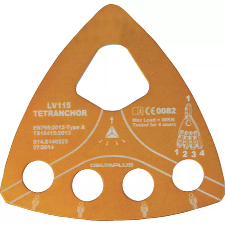 RIGGING PLATE DELTA PLUS TETRANCHOR MULTI-POINT D'ANCRAGE - LV115