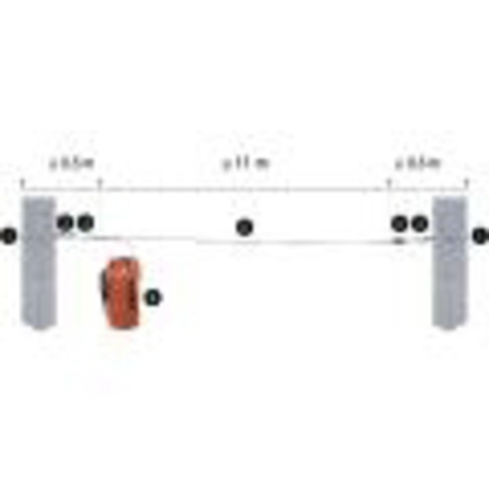 LIGNE DE VIE TEMPORAIRE HORIZONTALE EN CÂBLE - MAX 12 M DELTA PLUS- LV301