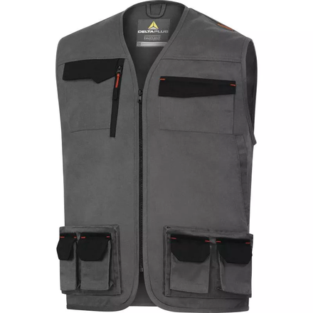 GILET DE TRAVAIL DELTA PLUS MACH2 GRIS ORANGE - M2GI3GO0