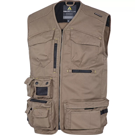 GILET DE TRAVAIL DELTA PLUS MACH5 SPRING EN POLYESTER / COTON BEIGE - M5SGIBE0