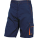 BERMUDA DE TRAVAIL DELTA PLUS PANOSTYLE POLYESTER COTON BLEU MARINE / ORANGE -M6BERBM0