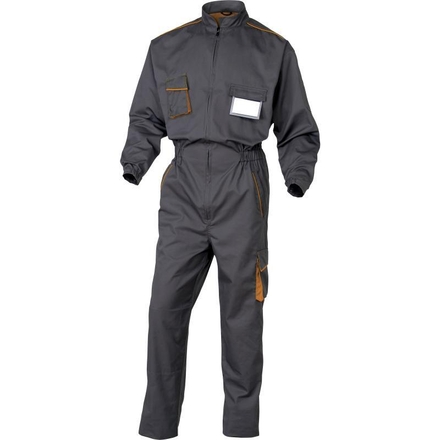 COMBINAISON DE TRAVAIL DELTA PLUS PANOSTYLE® EN POLYESTER COTON GRIS/ORANGE- M6COMGO0