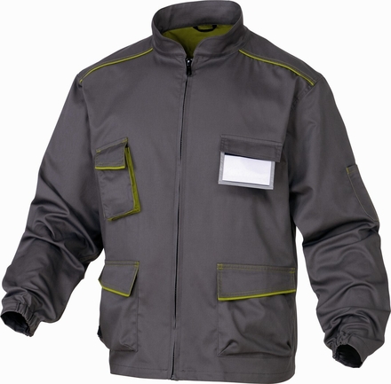 VESTE DE TRAVAIL DELTA PLUS PANOSTYLE® POLYESTER COTON GRIS / VERT -M6VESGR0