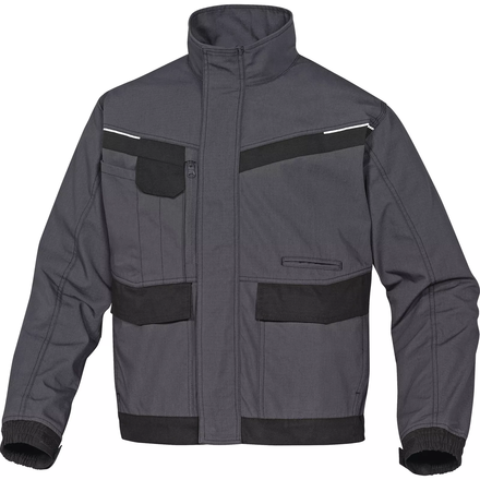 VESTE DE TRAVAIL DELTA PLUS MACH2 CORPORATE EN POLYESTER / COTON RIPSTOP GRIS NOIR - MCVE2GN0