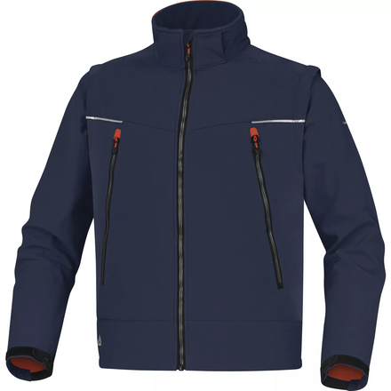 VESTE SOFTSHELL DELTA PLUS 3 COUCHES LAMINÉES ORSA MARINE ORANGE - ORSAMO0