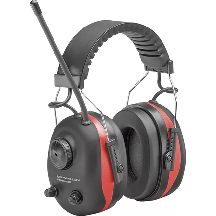 CASQUE ANTIBRUIT ÉLECTRONIQUE - RADIO - SNR 27 dB NOIR ROUGE DELTA PLUS - PITRADIO3