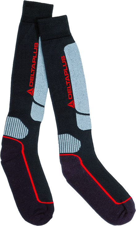 CHAUSSETTES ANTISTATIQUES ET ANTIBACTÉRIENNES NOIR / GRIS DELTA PLUS - PRATO -PRATONO0