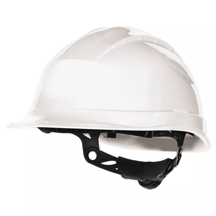 CASQUE DE CHANTIER BLANC SERRAGE CRÉMAILLÈRE DELTA PLUS - D020QUARUP30