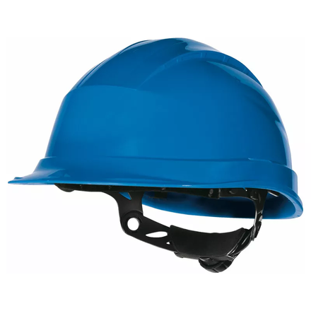 CASQUE DE CHANTIER BLEU SERRAGE CRÉMAILLÈRE DELTA PLUS - D020QUARUP30