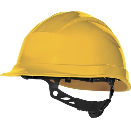 CASQUE DE CHANTIER JAUNE SERRAGE CRÉMAILLÈRE DELTA PLUS - D020QUARUP30