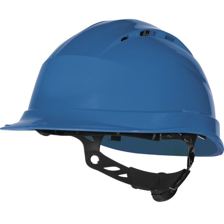 CASQUE DE CHANTIER VENTILÉ BLEU SERRAGE CRÉMAILLÈRE DELTA PLUS - D020QUARUP4BL