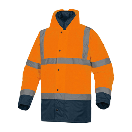 PARKA RUNWAY IMPERMÉABLE ORANGE FLUO BLEU MARINE - DELTA PLUS - RUNWAOM